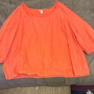 Ava & Viv Women's Vibrant Coral Blouse